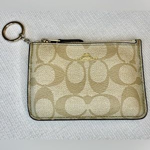 Coach coin & card pouch with keychain